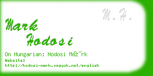 mark hodosi business card